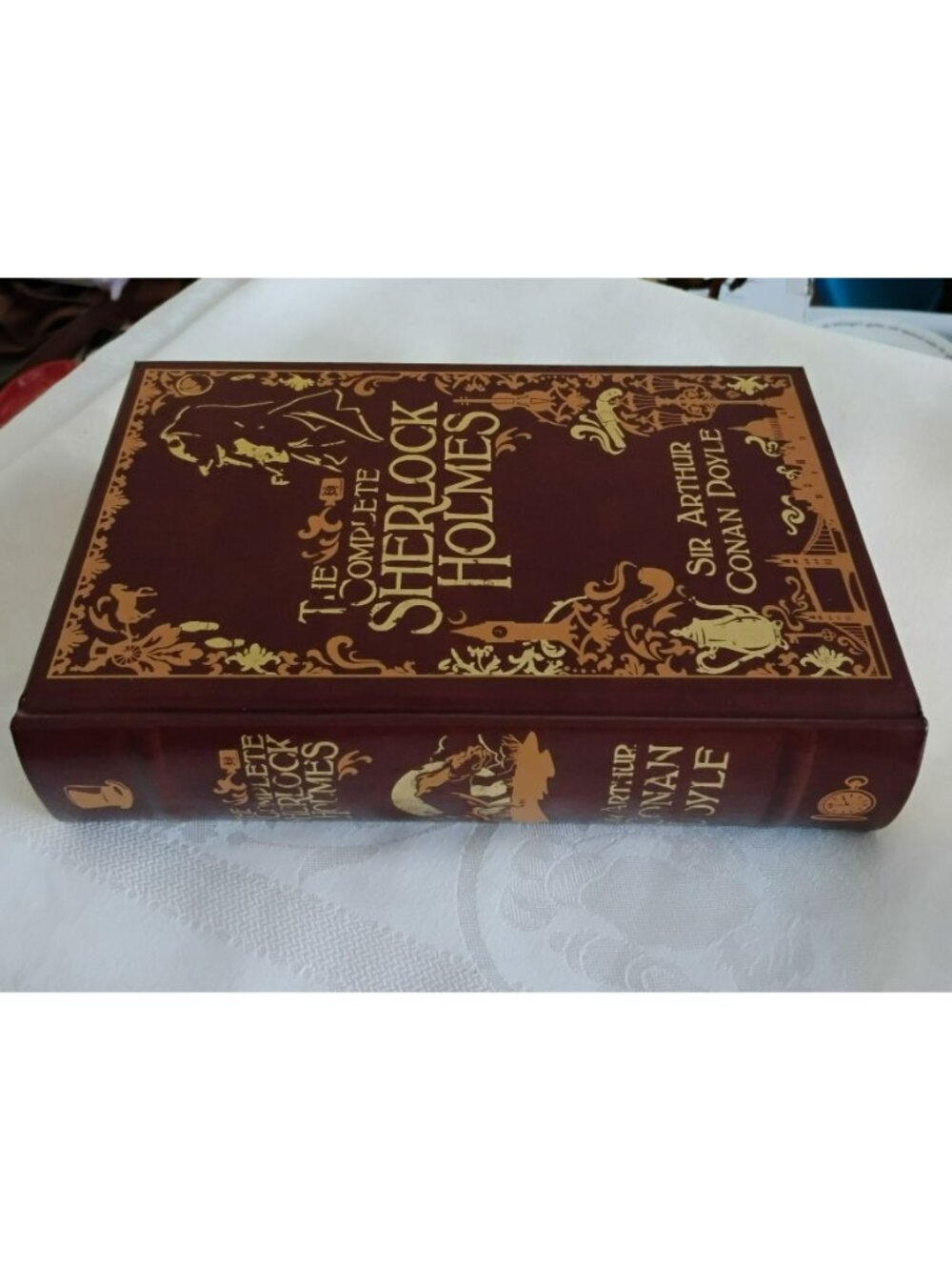 The Complete Sherlock Holmes Hardcover, Barnes & Noble 2009 Leather Brown Gilt - Picture 2 of 8